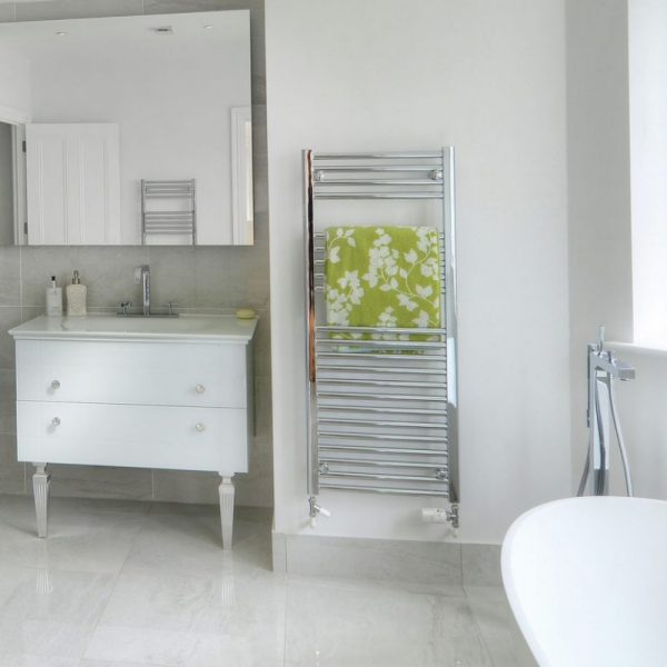 TowelRads Ladder Rail 800x400mm Pisa Chrome Straight Radiator