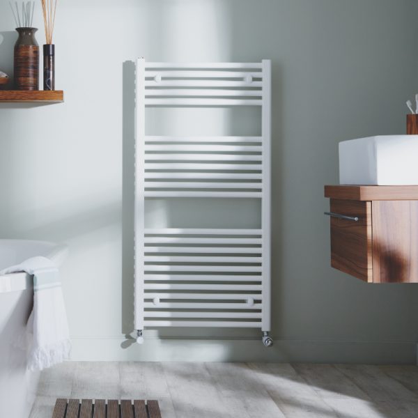 TowelRads Ladder Rail 1500x600mm Pisa White Straight Radiator