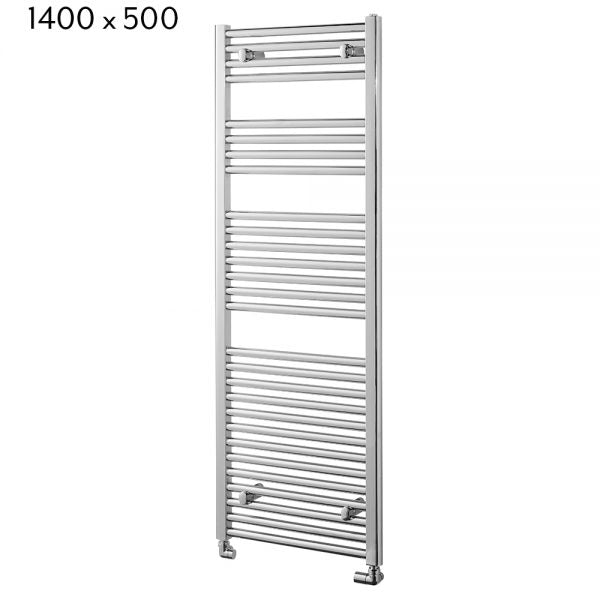 TowelRads Ladder Rail 1400x750mm Pisa Chrome Straight Radiator