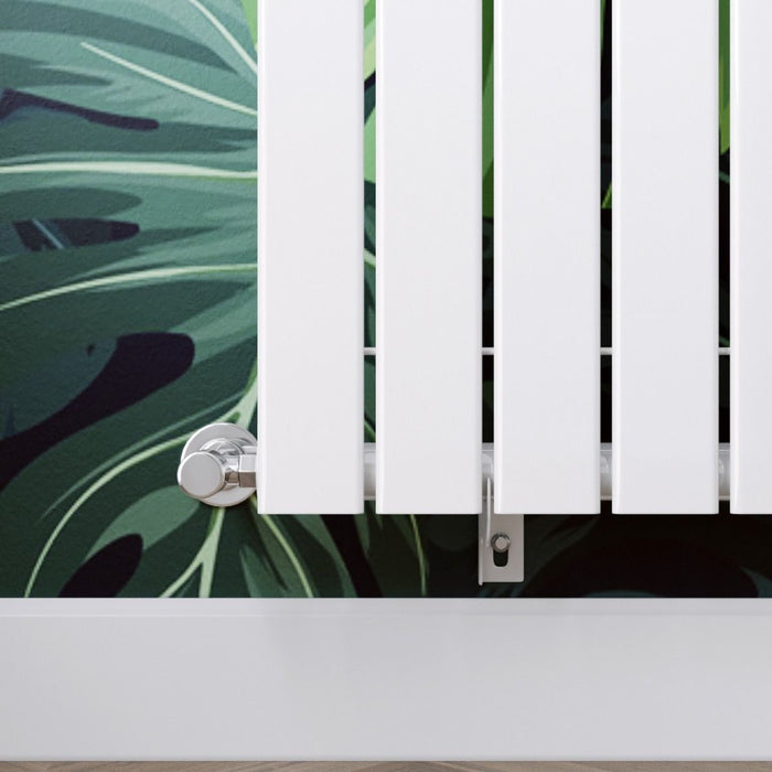 Elle 600 x 1360mm White Single Flat Panel Horizontal Designer Column Radiator
