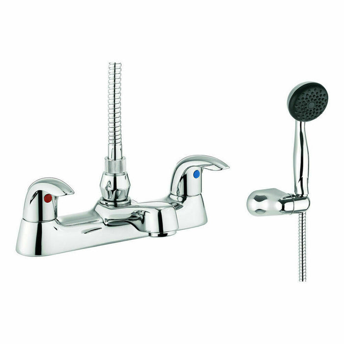 Turbo Deck Mounted Bath Shower mixer Tap - Chrome