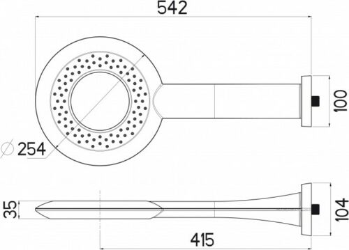 Nikles Tronico 250 LED Airdrop Fixed Shower Head & Arm in Chrome