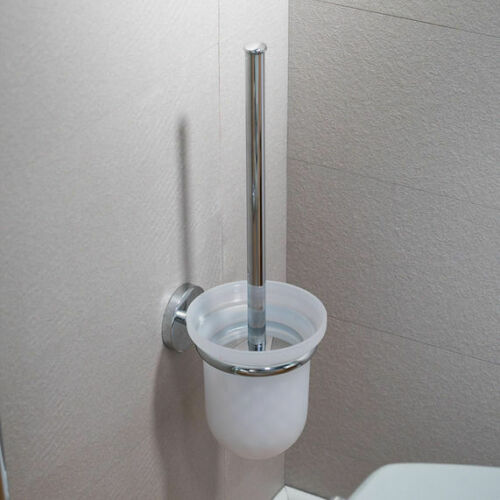 Melville Classic Traditional Round Toilet Brush & Holder - Chrome