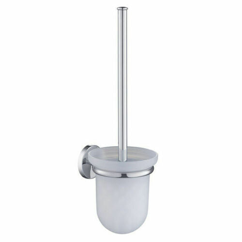 Melville Classic Traditional Round Toilet Brush & Holder - Chrome