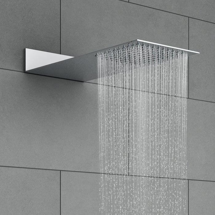 Forge Squared Rainfall Fixed Showerhead Column - Chrome