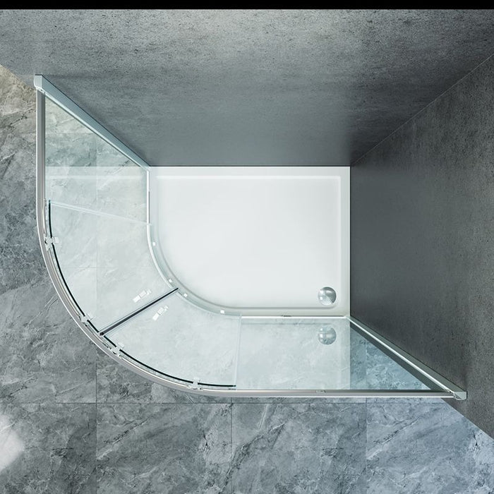 Elle 1000 x 900mm Reversible Offset Shower Enclosure 8mm Easy Clean Nano Glass Shower Cubicle