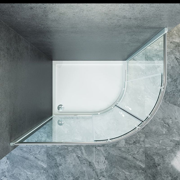 Elle 1000 X 800mm Reversible Offset Shower Enclosure 8mm Easy Clean Nano Glass Shower Cubicle