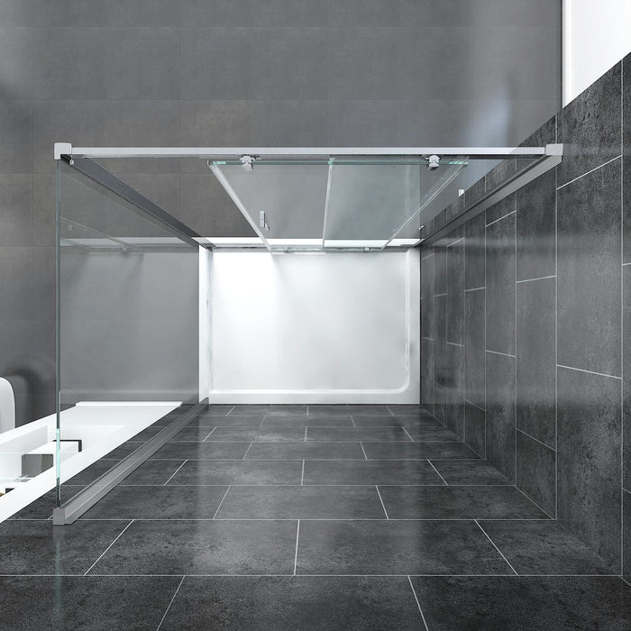 Elle 1400x900mm Sliding Shower Enclosure 8mm Easy Clean Glass Cubicle