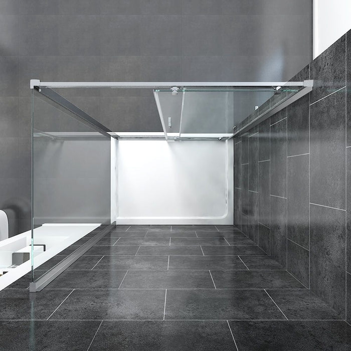 Elle 1600x700mm Sliding Shower Enclosure 8mm Easy Clean Glass Cubicle