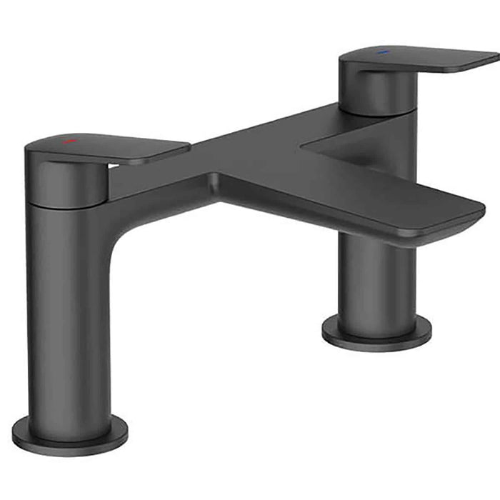 Aero Noir Deck Mounted Bath Tap Matt Black